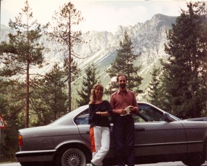 Húgommal, Bács Katival a Bajor-Alpokban, 1990. szeptemberében